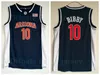 NCAA Arizona Wildcats College Mike Bibby Jersey 10 University Basketball 24 Andre Iguodala Blu navy Colore della squadra Traspirante Per gli appassionati di sport Tutto cucito Alta qualità