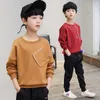 Lente Jongens Kleding Kinderen Sweatshirts Herfst Kinderen Casual T-shirt Losse Jeugd T-shirt Blouse 110-160cm G0917