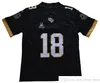 NCAA UCF Knights College Fotbollslitage # 18 Shaquem Griffin Jersey Black White AAC Stitched University of Central Florida Sm.Griffin Jerseys