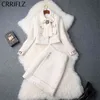 Зимние женщины установлены полный рукав толкательный воротник куртка Tweed Tassels юбка 2 шт. Элегантное платье патентов Офис Lady 210520