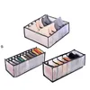 Caixa de armazenamento de gavetas BRA Closet Organizador Underpants Meias Finishing Boxs Dobrável 24 Grade Divisor Bras Sock Suprimentos RRB13586