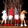 Boże Narodzenie nowe dekoracje pluszowe lalki dekoracji kreatywny las stary człowiek stojący poza małą lalką kreatywnych dekoracji dzieci prezenty