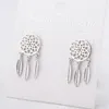 Silver Plated Dream Net Feather stud Earring Indian water drops tassel earring Dreamcatcher