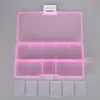 Förvaringslådor Bins 10 galler 5 Färg Välj justerbara smycken pärlor Piller Nail Art Tips Box Case Hård transparent plastverktyg