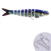 Top Quality 10 Color 9cm 7G Bass Pesca iscas de água doce Lure Swimbaits Swimbaits afundando engrenagens Lifelike Lure Glide isca kits kits 160 pcs / lote