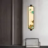 Nya kinesiska vägglampor vardagsrum bakgrunds väggar lampa emalj färg kreativ personlighet veranda gångjärn sovrum sänglampor