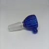 Kleurrijke heldere diepe glazen kom 14 mm 18 mm mannelijke handgreep stukken waterpijp jager juine downstem rook accessoires pijp bong olielie dab dabber rigs