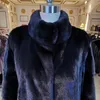 女性の毛皮のファックスファッションの冬の長いミンクコートの短い輸入コート女性レアラペルス純正19-53L