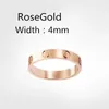 Titanium Steel Silver Gold Rose Zircon Mâle et femme Love Ring Ring Jewelry Un cadeau de mariage pour les jeunes mariés2620333