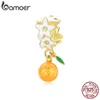 925 Серебряные серебро CZ Orange Fruit Charm Beads для оригинального браслетного серебра 925 DIY Jewelry Accessories SCC1715 2105127265859