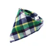 Dog Apparel Bandanas Scotch Style Scarf Pet Cotton Plaid Tvättbara Bow Slipsar Krage Katt Bibs Neckerchief Tillbehör