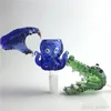Thick Pyrex Glass Animal Bowl with 14mm 18mm Male Snake Octopus Crocodile Smokig Bong Bowls for Water Pipes