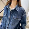 Jeans Camicia donna Manica lunga Casual Vintage Elastic Ladies Denim Camicie Top Blusas Feminina Camicette e B3045 210514