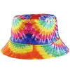 DHL Gradient Tie-dye cappello a secchiello Berretti estivi unisex Visiera flat top cappello da sole moda outdoor hip-hop Fisher cap adulti bambini cappelli da sole da spiaggia