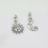 Wholesale Sun and Moon Earrings Cartilage Asymmetric Dangle Earring For Women Girl Friends Gifts Brincos Pendientes Handmade Jewelry