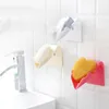 Organisation de stockage de salle de bain pour porte-savon de cuisine égouttoir en forme de V évier éponge douche rouge