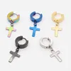 Fashion Stainless Steel Cross Earrings Punk Jewelry For Cool Women Girl Friendship Gifts Accessories