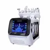 6 en 1 Microdermabrasion de refroidissement noir Déliement d'oxygène Jet Diamond Péléling Hydra Dermabrasion Hydro Fasial Machine Aqua Peel Face Beauty Équipement de beauté