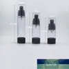 Empty 15ML 30ML 50ML Spray Pump Airless Bottle Plastic Transparent Makeup Packaging Portable with Clear Lid