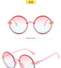 Petite abeille enfants lunettes de soleil pour bébé filles garçons mode petit cadre rond verre de soleil mignon en plastique enfants lunettes Oculos