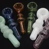 Ny ankomst 12cm Gourd Glas Handrör Hookah Glasrör Rökning Tobak Handrör Sked Rip Rigar Glasbubbler