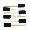 Pens Writing Supplies Office Business & Industrial Foam Brush Sponge Paint Brushes With Wood Handle For Kids Children Students Art Class Gra