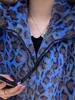 Lautaro зимний негабаритный красочный леопардовый принт для искусственного шуба женщины с длинным рукавом zip вверх теплый мягкий пушистый куртка корейская мода 210928