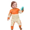 Baby Wischanzug Neugeborenen Baby Mädchen Jungen Krabbeln Baby Solid Mop Onesie Strampler Overall Unisex Strampler vetement fille G12181863099