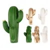 Ganchos Rieles Creativo Resina Cactus Gancho de pared Colgador de llaves Autoadhesivo Tridimensional Accesorios de decoración del hogar