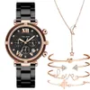 Ensemble de montres de luxe pour femme, 6 pièces, magnétique, ciel étoilé, femme, quartz, montres-bracelets, mode féminine