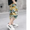 Camouflage Shorts Boy Summer Casual Cotton Kids Short Pants Children Trousers for Teenager 110-170 210723