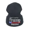 Party Hats 2024 Trump Dzianiny Wełniany Kapelusz Amerykański Kampania Męska Obiecka Ciepła Cap Balck Red Sea Wysyłka RRD8927