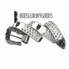 2021 DesignerSimon Cintura per uomo Donna KOR Cintura con diamanti lucidi bling bling MICHAEL Teschio con diamanti e strass Cintura da cowboy BORSA A MANO4812181