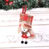 Boże Narodzenie Pończochy Skarpety Snowman Santa Elk Bear Drukowanie Xmas Candy Prezent Bag Xmas Drzewo Dekoracji JW28
