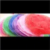 Pouches Packaging Display Drop Delivery 2021 Ship 100Pcs 26Cm Diameter Organza Round Plain Jewelry Wedding Party Candy Gift Bags U34Lm