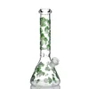 Unik Mushroom Beaker Bong vattenpipa 5 mm tjock GLOW IN THE DARK 10 tum högt glas vattenpipa oljerigg dab återvinnare