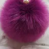 Portachiavi Uomo Donna Pom-pom Portachiavi Borsa Fascino Fluffy Puff Ball Bow Anello Ciondolo per auto