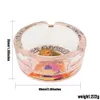 Woman Ashtray Clear Glass Jar Ash Tray Circular Round Bin for Hookah Cigar Smoking Home Herb