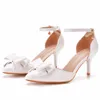 Witte boog hoge hakken vrouwen schoenen dames pompen sexy lente zomer mode sandalen kantoor jurk stiletto