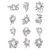 Pins, broscher 12 stycken Assorted Rhinestone Imitation Pearl Flower Brosch Set Badge Pin