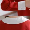 Casual Solid Button Cardigan Bluzka Kobiety Czerwone Czarne Topy Jesień Słodki Luźny Długi Rękaw Szyfonowa Koszula Blusas 10603 210518