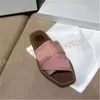 A1 2021 Mulheres Branded Mulheres Woody Mulas Fflat Slipper Deisgner Senhora Lettering Tecido De Couro Ao Ar Livre Laranja Laranja Sole Sandal Sandal Tamanho 35-42