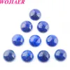 WOJIAER 12x5mm Cabochon Perline Natural Gemstone Round Healing Bead Fit per Donna Uomo Accessori Gioielli Fatti a Mano FAI DA TE BU814