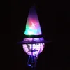 Decorazione per feste Cappello da strega di Halloween Luci a LED per decorazioni per bambini Forniture Ornamento da appendere all'albero all'aperto