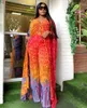 Etniska kläder Strandkläder 2 tvådelade set Kvinnor Afrika Kläder Afrikansk Dashiki Mode Långklänning Byxor Kostym Festklänningar Plus Size Robe