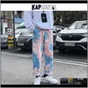 Mens Kleding Kleding Mannen Tie Dye Joggers Vintage Cargo Pants Koreaanse Fashions Winter Hip Hop Baggy Sweatbrood Male Harajuku Broeken D