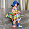 Le ragazze estive vestono stile coreano modello di frutta colorata moda bretella da spiaggia vestiti per bambini abbigliamento per bambini 210625