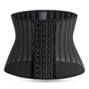 25cm Short Breathable Latex Waist Trainer Women Body Shaper 25 Steel Boned Corset Cincher Slim Modeling Strap 9005