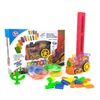 80 PCS Train Electric Domino Voiture Modèle Magical Set Automatique jeu Blocs de construction de voiture Empilement de voiture pour Kid Cadeau