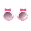 Lovely Kids Candy Bowtie Sunglasses Round Frame With Cute Bow Tie Fashion Girls Beautiful Colors Glasses